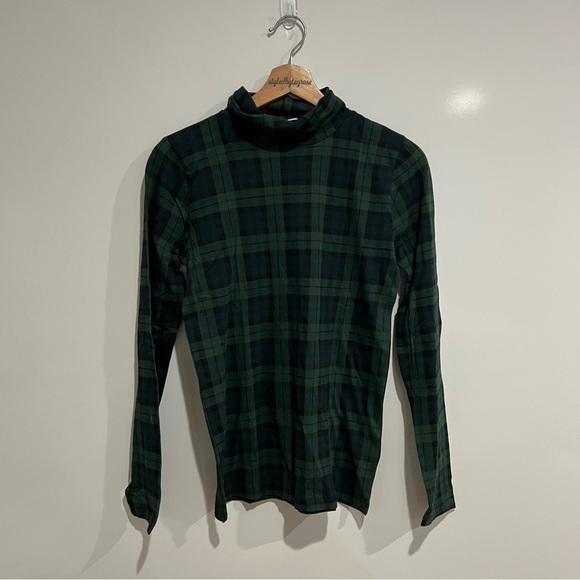 NWT J Crew Classic Tissue Turtleneck Blackwatch Plaid - Picture 4 of 9